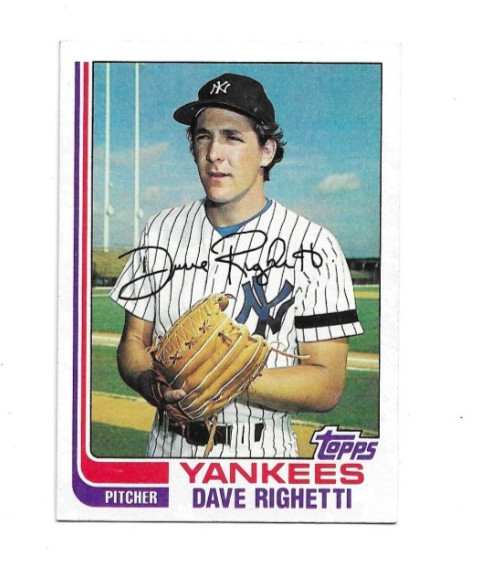 1982 Topps #439 Dave Righetti, New York Yankees Rookie Card