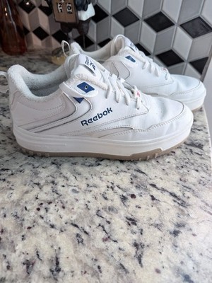 tenis Reebok blanco lace up comfort low top women s leather gym training