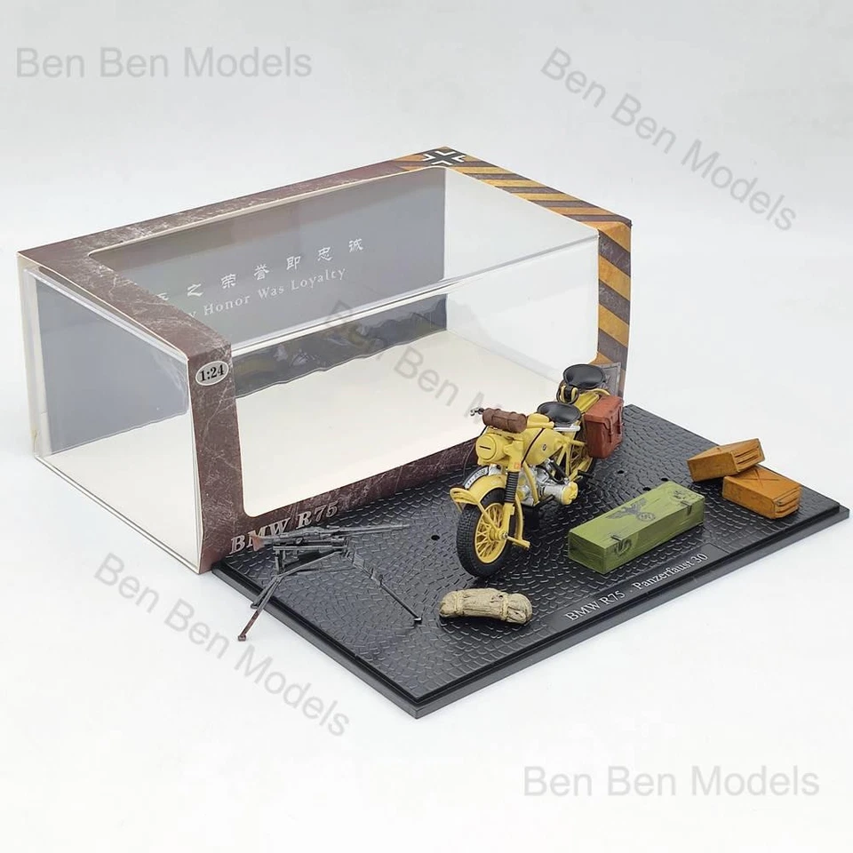 BMW R75 Panzerfaust 30 Motorcycle World War II 1939-1945 1/24 Diecast Model - Image 4 of 4