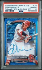 2025 Bowman Chrome Mega Box JJ Wetherholt Rookie Blue Auto /150 PSA 10 Gem Mint