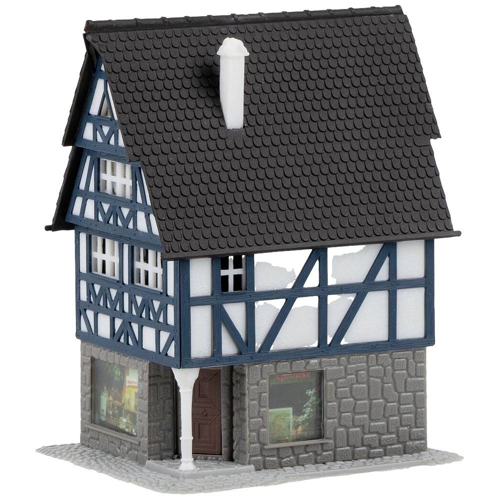 Maison à colombages Faller 232157 N avec pharmacie pour maquette ferroviaire