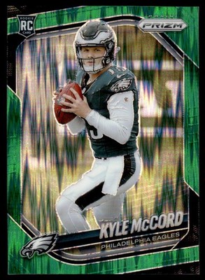 2025 Panini Prizm Green Shock Kyle McCord Rookie Philadelphia Eagles #377