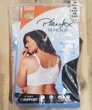 Playtex Women's 18 Hour Front Close Wireless Bra with Back Support Black 42B