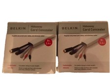 Belkin Hideaway Cord Concealer 8 Ft 2.4 m Lot Of 2 New In Box Cord Organizer