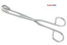 Utility Scissor Tong Grasping Clamp Forcep 11" BBQ Hold Flip Tool Wide Jaws