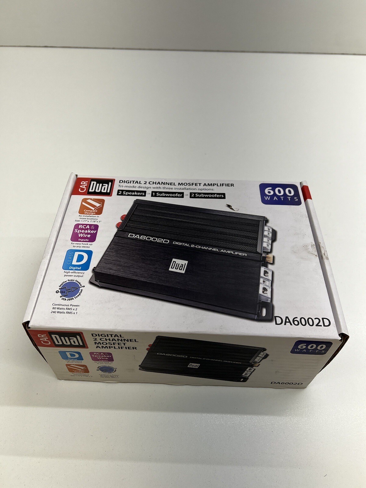 Dual Digital 2 Channel Mosfet Amplifier DA6002D 600 Watt New With Box eBay