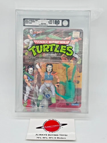 1989 Casey Jones AFA 80 MOC 19 Back Vintage TMNT Ninja Turtles Figure NEW