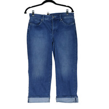 NYDJ Capri Jeans Womens 8 30 x 20.5 Marilyn Straight Cool Embrace Lift and Tuck