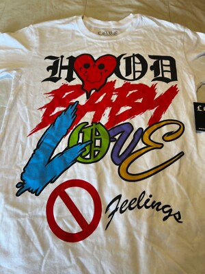 Hood Baby Love Feelings T Shirt size small L.O.V.E. Hip Hop style Loyalty