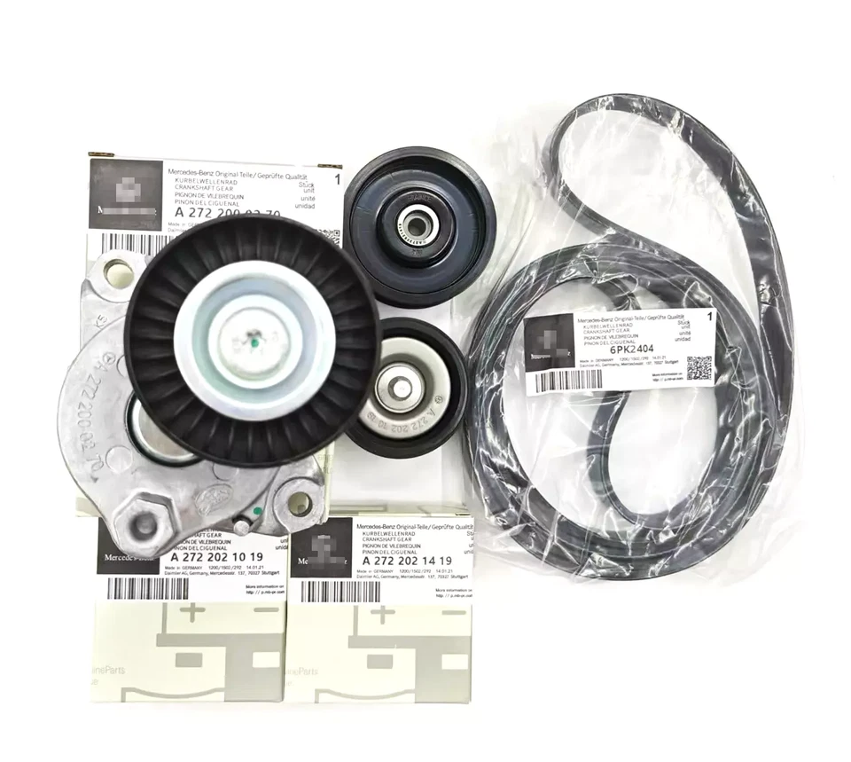 New Belt Tensioner Pulley Kit A2722000270 Fits For Mercedes C300 C350 E350 E550 Foto 2 de 4
