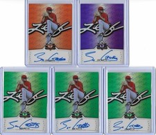 2014 Leaf Valiant Draft Joe Gatto Purple Prismatic Auto RC 17/25 Angels
