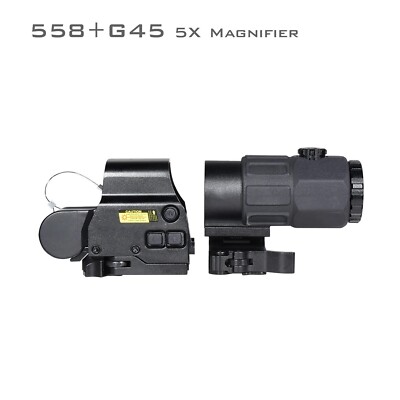 G45 G43 G33 5X 3X QD Magnifier 558 Red Green Dot Holographic