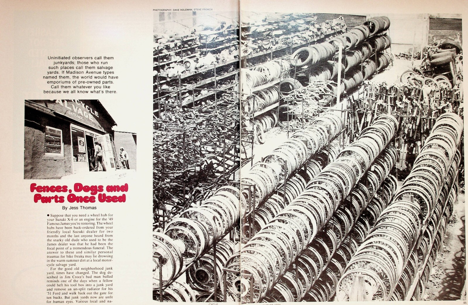 1974 Motorcycle Salvage Junkyard Parts 5Page Vintage Article eBay