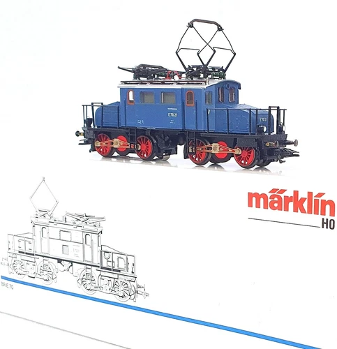 Marklin AC HO German DB State Railways Type E-70 ELECTRIC LOCOMOTIVE Blue MIB`90