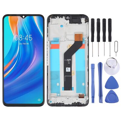 For Tecno Spark 7 KF6, KF6j, KF6i, KF6k LCD Display Screen Touch Digitizer Frame
