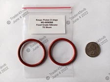 O-Rings for Krups Piston  MS-0698568  Silicone  Qty 2