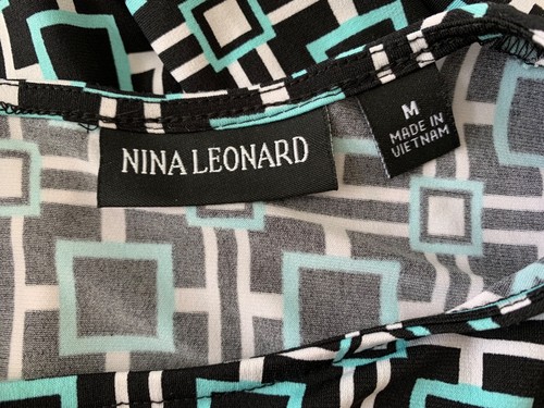 (106) Nina Leonard Short Sleeve Summer Tunic Top - Size Medium UK 12/14 - Picture 6 of 7