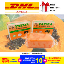 3 x Papaya Soap 135g Original Herbal Vitamin A,C,E Lighten  Repair Acne Skin