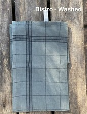 Charvet Editions "Bistro" (Romarin), Natural woven linen tea towel. France.