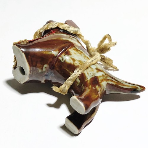 Japanese Ceramic Doll Tosa Inu Fighting Dog Mastiff Guard Carved Craft Figure D3 - Picture 11 of 12