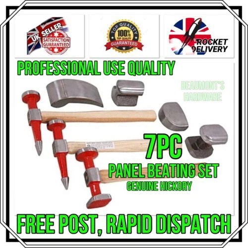 Beaumont Tools Pro Series 7pc Body Hammer Dolly Set In EVA foam FREE POST