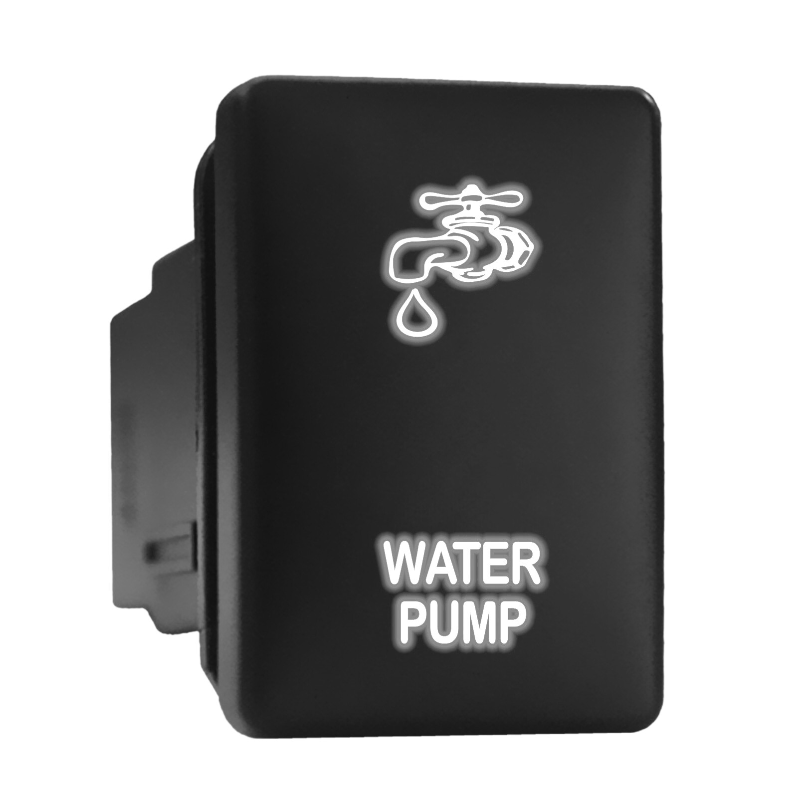 Toyota Water Pump LED Backlit Switch 1.28x0.87in White Short Push Button  