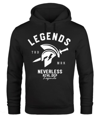 Cooles Kapuzenpullover T-Shirt Legends Sparta Gladiator Gym Athletics Sport