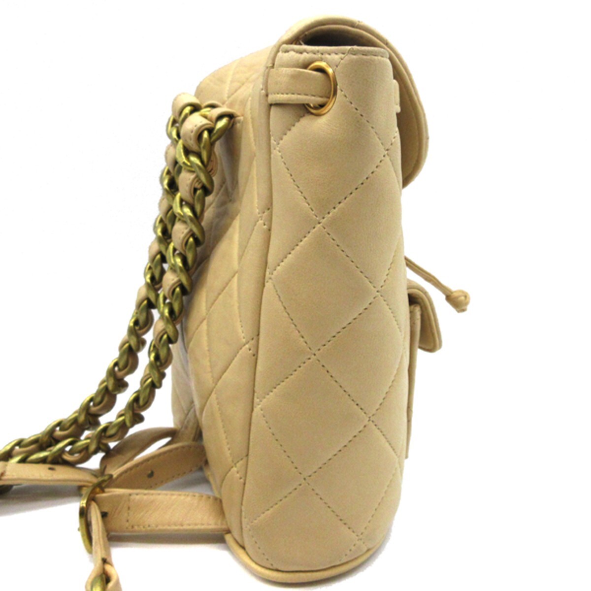 CHANEL CC Logo Matelasse MIni Chain Duma Backpack Bag Leather