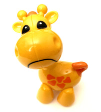 orange 4.5 Giraffe with posable head and legs plastic unbranded