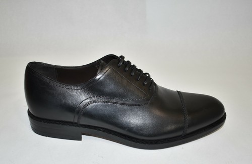 New Salvatore Ferragamo 'Guru' Cap Toe Oxford Black Leather Size 6 EE MSRP $675 - Picture 2 of 9