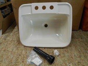 *RV CAMPER LASALLE PARCHMENT 14 3/4 X 12 1/4 BATH SINK ...