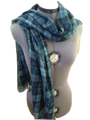 teal plaid scarf