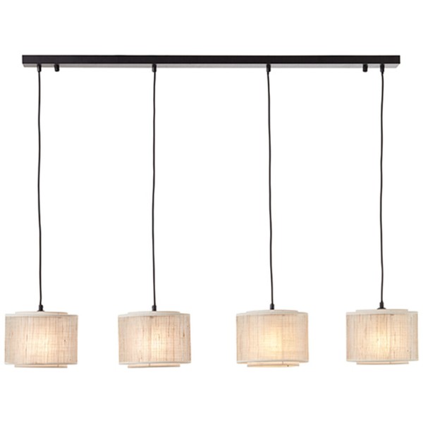 Brilliant 99482/09 Odar Pendel HäNge Decken Leuchte Lampe 4-Flg Schwarz Beige-image