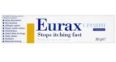 BRANDED Eurax Itch Relief Cream 30g, Rapid Itch Relief, Lasts Up To 8h for Relief