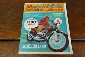 Vintage 1974 JC Whitney Motorcycle Parts Accessories Catalog No.6 w