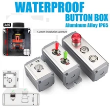 65×65 Aluminium Alloy Waterproof Dust-proof Metal Push Button Switch MountingBox