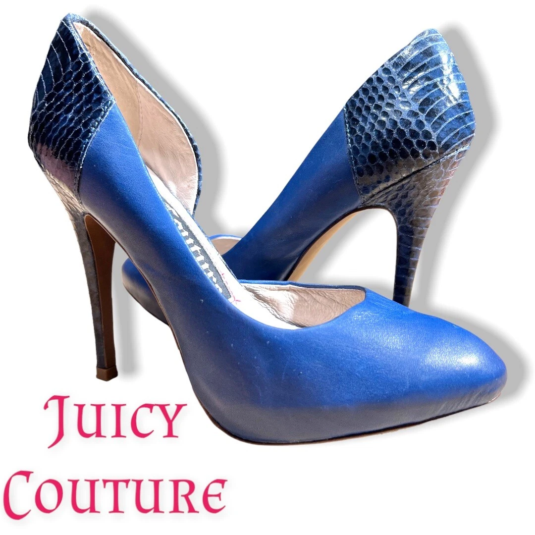 Juicy Couture Heels Pumps Royal Blue Women s 6.5 M Closed Round