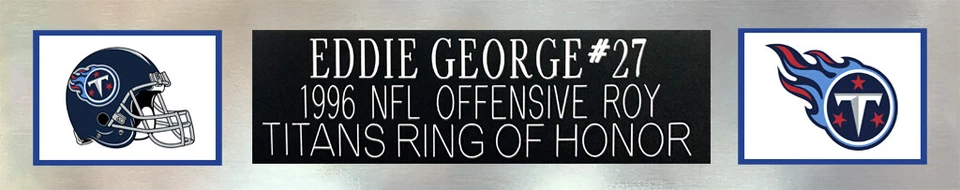 Camiseta Eddie George Autografiada y Enmarcada Titanes Azules Auto Beckett Certificado de Autenticidad Foto 4 de 4