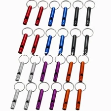 24pcs Mix Color Aluminum Emergency Survival Whistle Camping Hiking Outdoor Tool