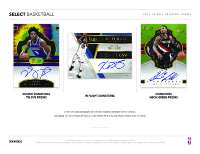 2017-18 Panini Select Basketball NBA Sealed Trading Cards 12-Pack