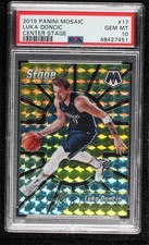 2019-20 Panini Mosaic Center Stage Luka Doncic Luka Dončić #17 PSA 10 GEM MT ow1