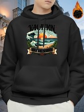 Men'S  Women'S Hawaiian Beach Graphic Hooded Sweatshirt - Surfing  Tropical Pr