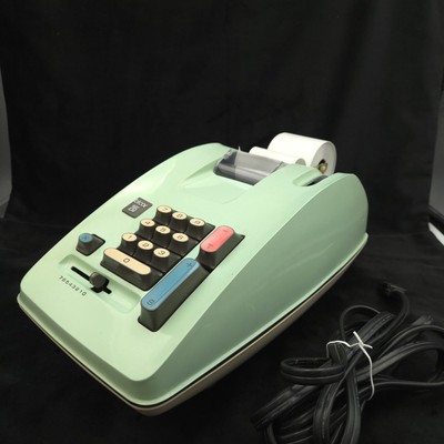 Vintage Brother International Bicor Model 215 Adding Machine Mint Green