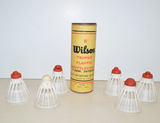 Vintage WILSON SHUTTLECOCKS Can Advertising Sports Collectibles Tennis