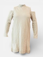 Style & Co Beige Cold Shoulder Sweater Dress XL Cotton Blend NWT