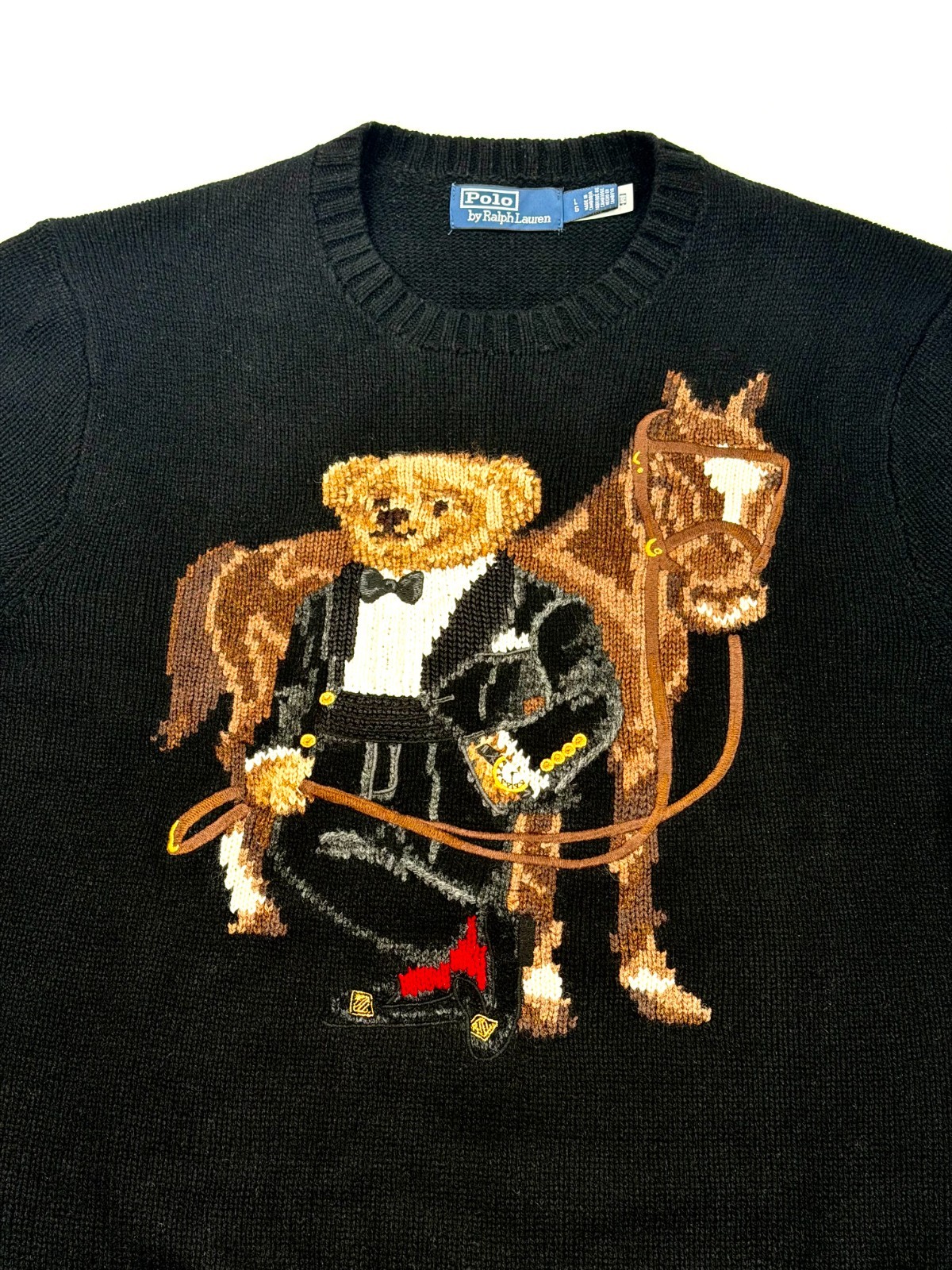 Ralph Lauren Polo Bear Wool Sweater with Horse Design - NWT image 3