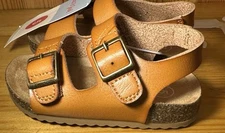 Toddler Unisex - Reagan - Footbed Sandals Cognac Brown - Cat & Jack - SIZE 5 NEW