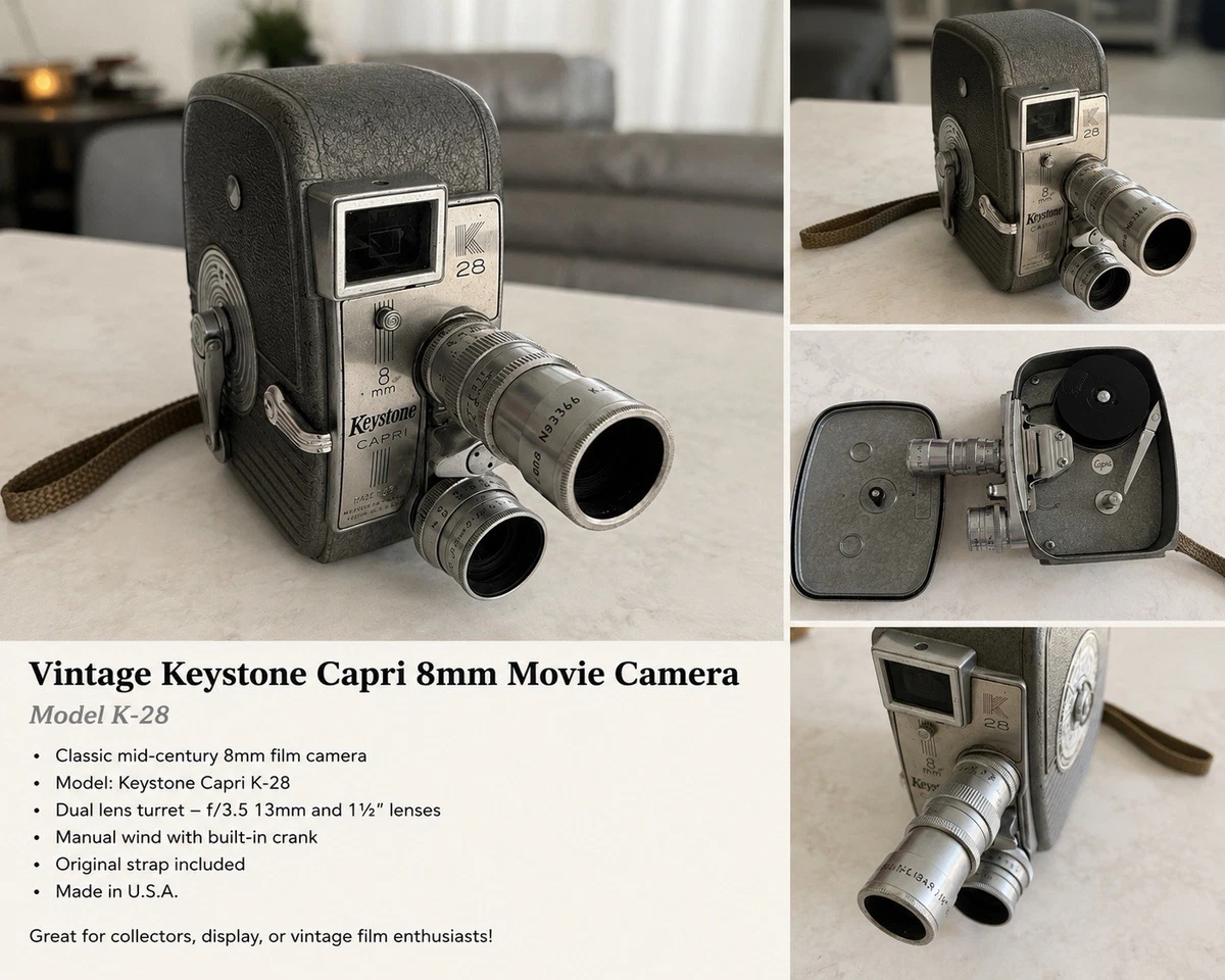8mmカメラ Double 8mm Film Indiana Vintage Movie Cameras for sale | eBay