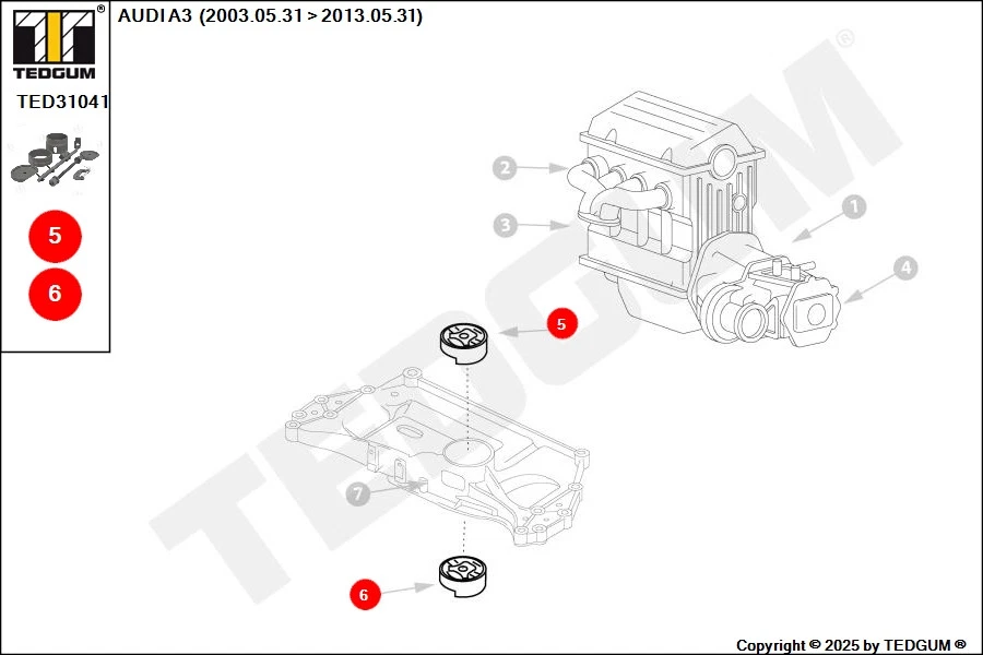 TED31041 ABZIEHER FÜR MOTORHILFSRAHMENBUCHSEN - Bild 4 von 4