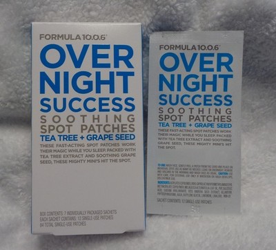 New Formula 10.0.6 Over Night Success Soothing Spot Patches 7 Sachets